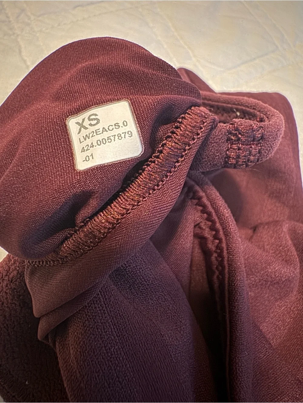 Lululemon Wunder Under Tonal Stripe Bra XS Garnet